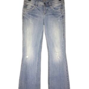 Y2K SILVER LOLA LIGHT WASH LOW WAIST  JEANS